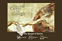 Creation of Adam - Cover Your Cough Poster