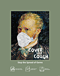 Van Gogh - Cover Your Cough Poster