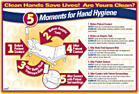 Inpatient: 5 Moments for Hand Hygiene Counter Mat/MousePad