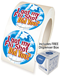 I got my Flu Shot, Did You? Lapel Sticker