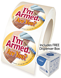 I'm Armed. Are You? Lapel Sticker