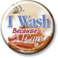 I Wash Because I Care Button