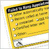 Failed to Keep Appointment Label