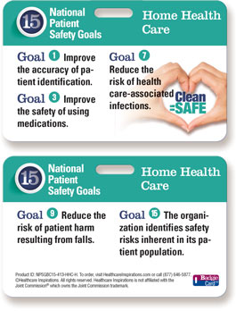 2015 National Patient Safety Goal Poster for Home Health Care