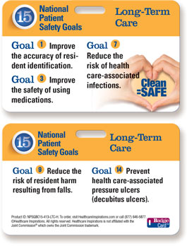 2015 National Patient Safety Goal Poster for Long-Term Care