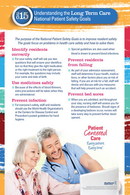 2015 National Patient Safety Goal Poster for Long-Term Care